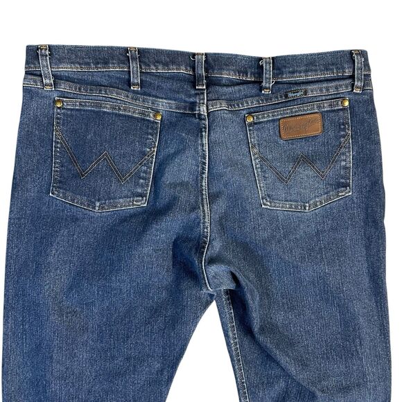 Wrangler Jeans Mens 40x30 Blue Stretch 47 Regular Fit 47mavmr Cowboy Cut Premium - Picture 5 of 15